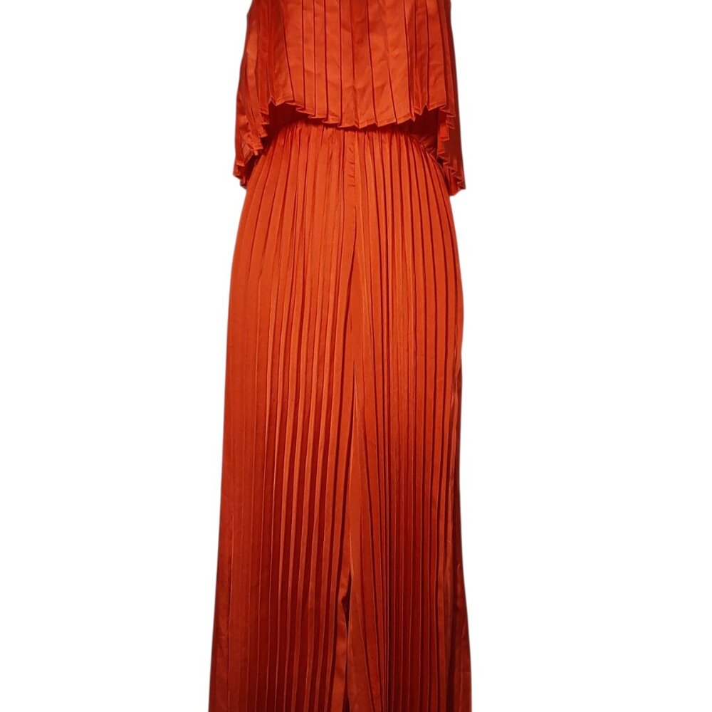 NWT Flying Tomato Pleated Strapless Wide-Leg Jumpsuit My Red Tomato Woven Small - Picture 5 of 10
